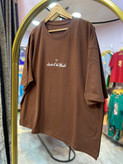 تیشرت باكسي قلب قهوه اي تك رنگ❤️